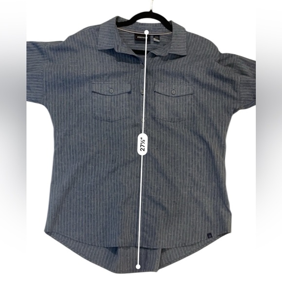 Marmot becka long sleeve pullover half button shirt blue large - Picture 5 of 8